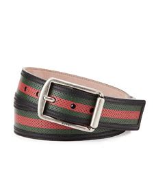 gucci perforated leather belt black|Gucci belt black original.